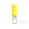 Te Connectivity Ring Terminal, 1/4 in Stud Size, 14 AWG, 600 V, Vinyl Insulated, Yellow 34824 - alternate 4